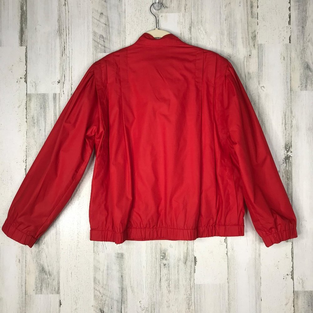 Vintage 80s red Casual Corner pleated jacket - Picture 2 of 11